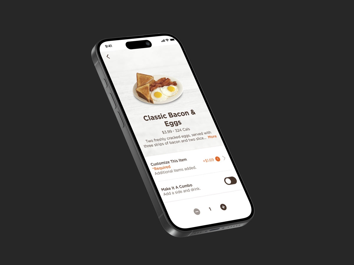 phone mockup with the screen design
