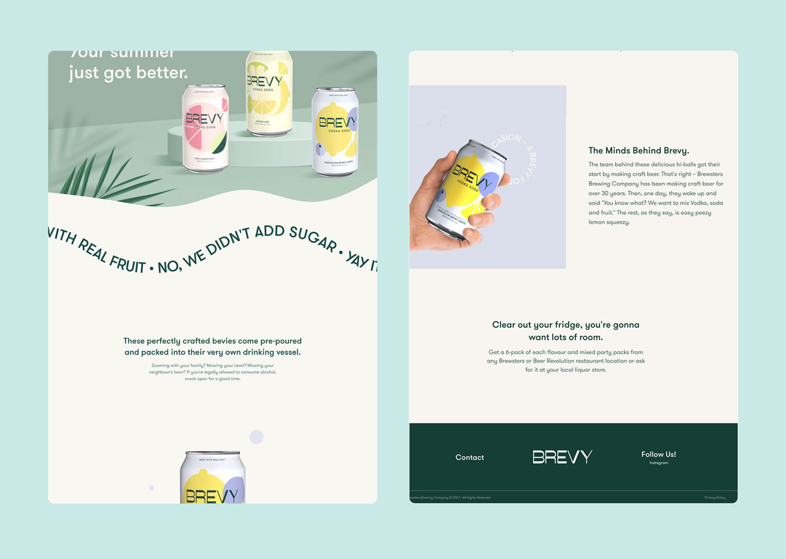 mockup of two brevy designs