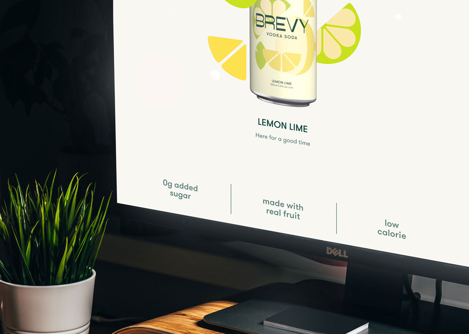 mockup showcasing the brevy website